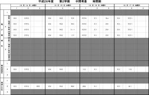 H26考査時間割2中(2年)